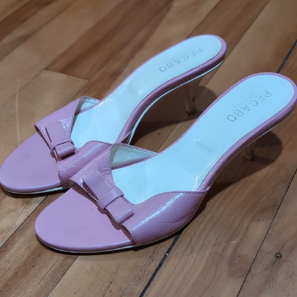 Pink Women's Heels with Bow Accent Pegabo Made In Italy
